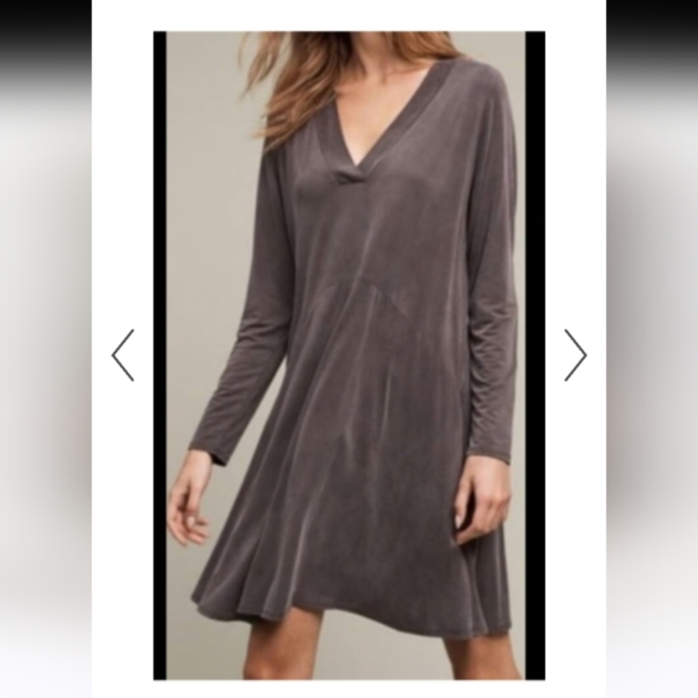 Anthropologie DOLAN Left Coast Collection V-Neck Lounge Stretch Black Dress XS
